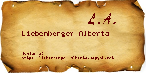 Liebenberger Alberta névjegykártya